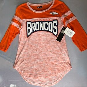Denver Broncos NWT Women’s Size M T-Shirt NFL Team Apparel embellished bling